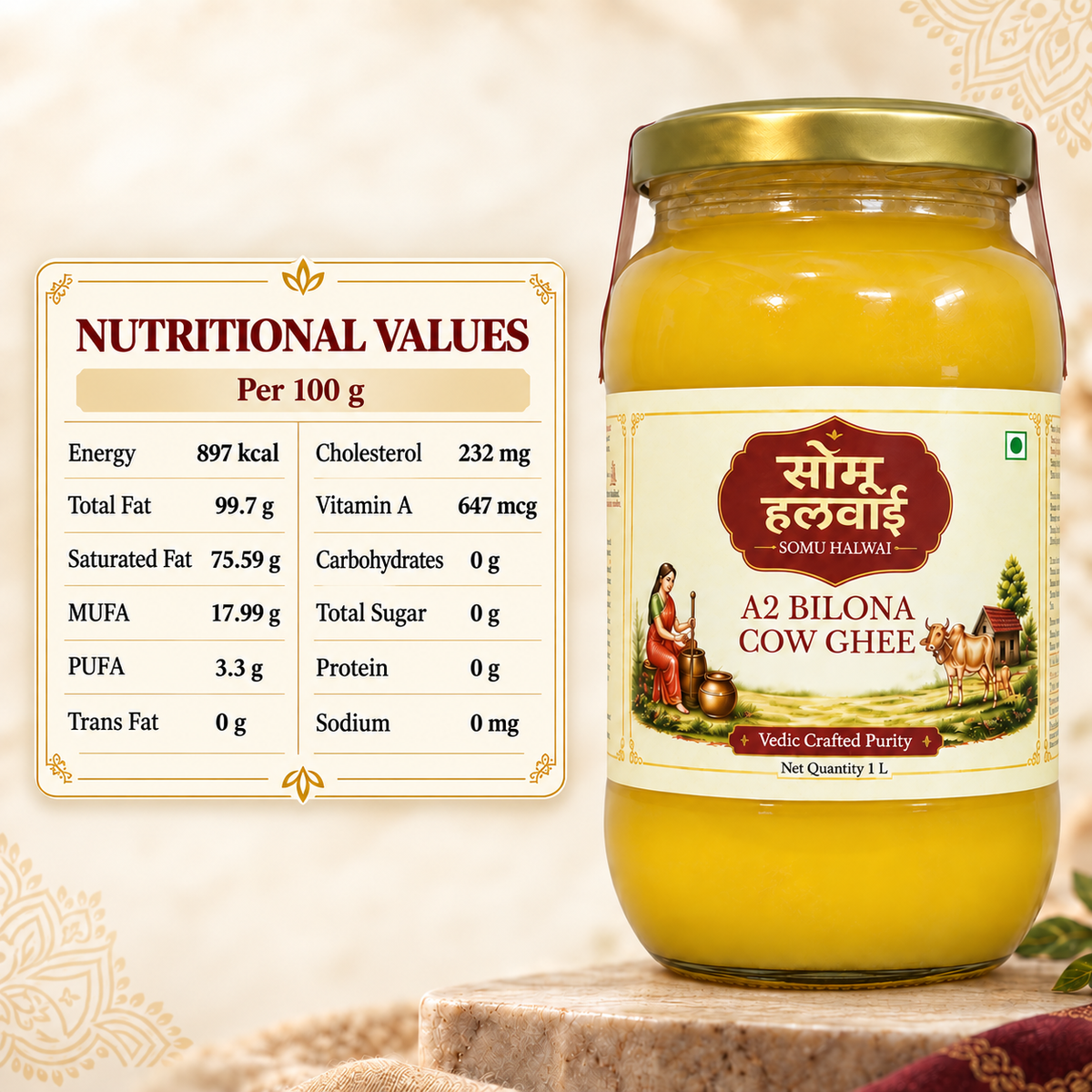 A2 Bilona Gir Cow Ghee - 2 L