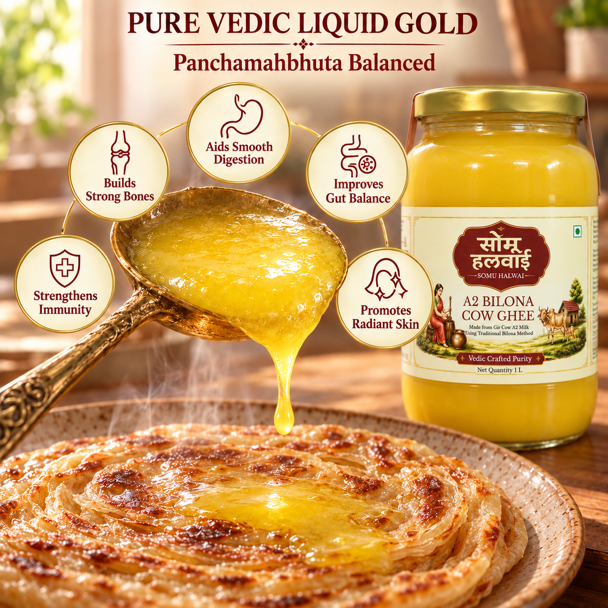 Traditional Bilona method used to prepare ghee